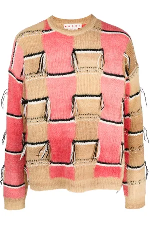Marni Intarsia-motif mohair-blend jumper