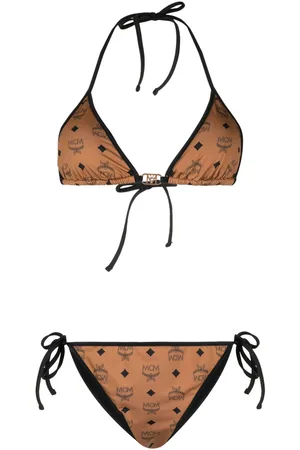 MCM Monogram-print strappy bikini