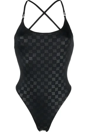 MISBHV Monogram-pattern one-piece swimsuit