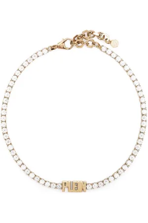 Philipp Plein Crystal-embellished logo necklace