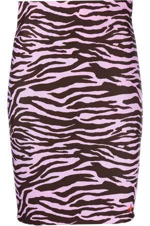 The Attico Zebra-print pencil midi skirt