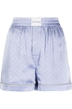 Alexander Wang Logo-jacquard silk boxer shorts