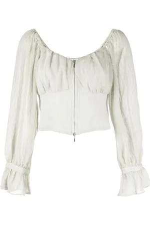 B+AB Boat-neck long-sleeve blouse