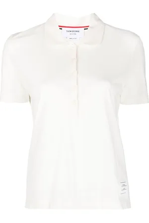Thom Browne Logo-patch detail polo top