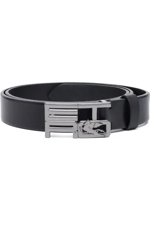 Etro Logo-buckle leather belt