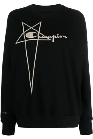 Rick Owens Logo-embroidered cotton sweatshirt