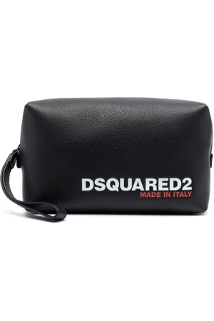 Dsquared2 Logo-print leather wash bag