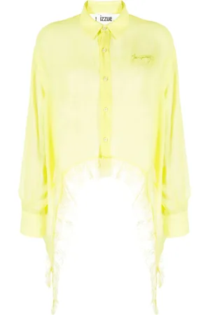 Izzue Logo-print transparent blouse