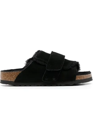 Birkenstock Kyoto shearling suede sandals