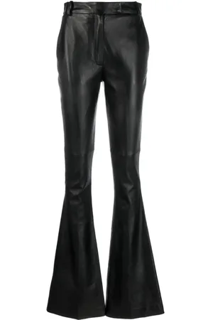 The Attico Flared leather trousers