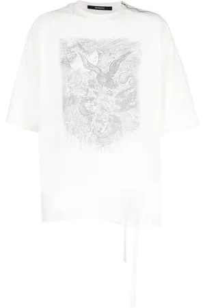 SONGZIO Ghost Inferno tulle-overlay T-shirt