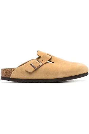 Birkenstock Boston buckled suede sandals