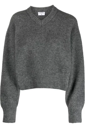 Filippa K Chevron-knit V-neck wool jumper