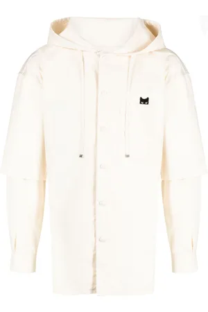 SONGZIO Logo-patch hooded shirt