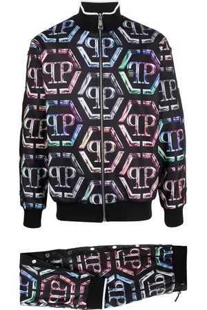 Philipp Plein Logo-print stretch-cotton tracksuit