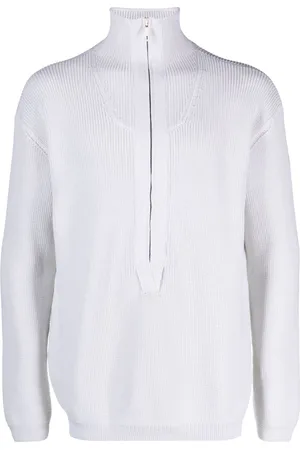 OUR LEGACY Zipped funnel-neck jumper