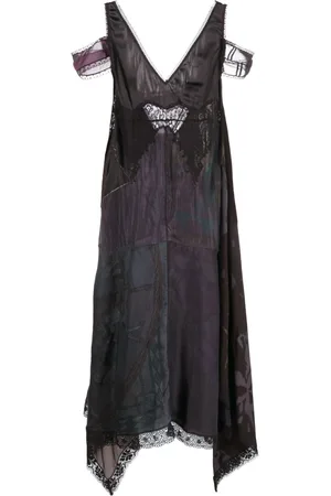Marine Serre Regenerated patchwork midi dress