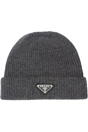 Prada Triangle-logo wool-cashmere beanie