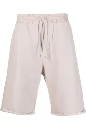 Saint Laurent Muži Kraťasy - Drawstring-waistband cotton track shorts