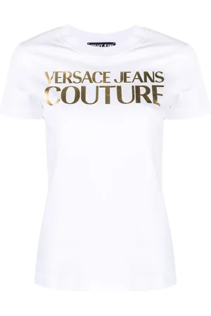 VERSACE Logo-print cotton T-shirt