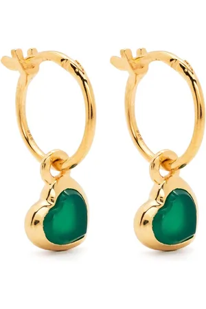 Missoma Heart-charm quartz hoops