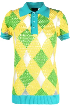 Botter Geometric-pattern knitted polo shirt
