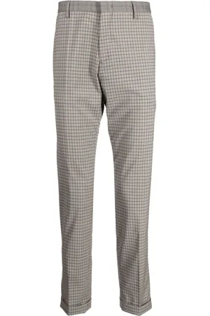 Paul Smith Check-pattern stretch-wool trousers