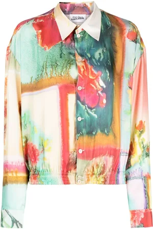Jean Paul Gaultier Abstract-print silk shirt