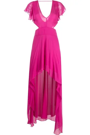 Patrizia Pepe Cut-out detail chiffon maxi dress