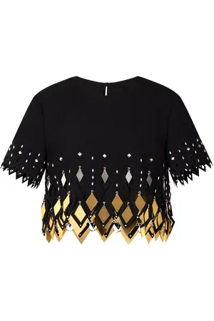 Paco rabanne Embellished crop top
