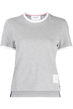 Thom Browne RWB-stripe logo-patch T-shirt