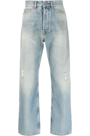 Palm Angels Distressed straight-leg jeans