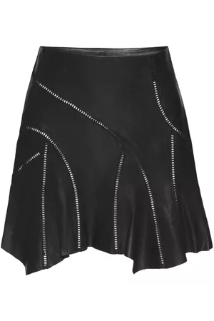 RTA Ženy Kožené sukně - Asymmetrical leather skirt