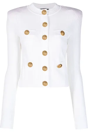 Balmain Button-embellished knitted cardigan