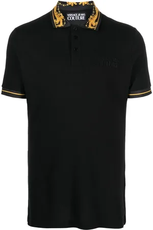 VERSACE Baroque-pattern polo shirt