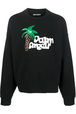 Palm Angels Logo-print organic cotton sweatshirt