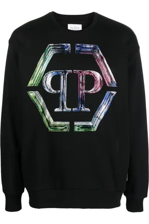 Philipp Plein Logo-print long-sleeved sweatshirt