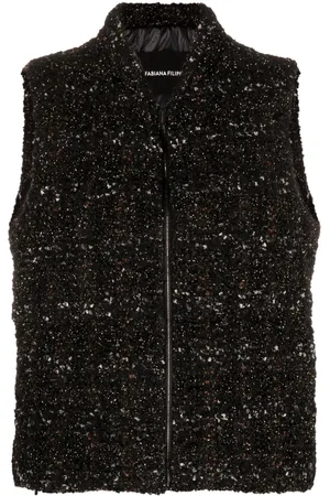Fabiana Filippi Padded bouclé gilet