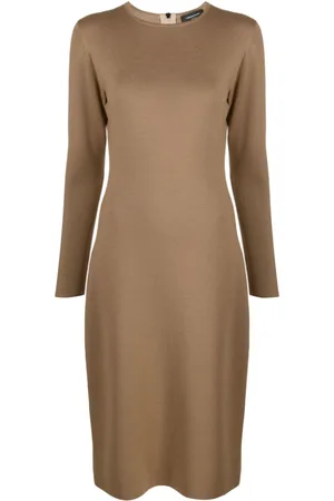 Fabiana Filippi Long-sleeve knitted wool dress
