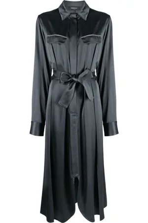 Fabiana Filippi Satin long-sleeve shirtdress