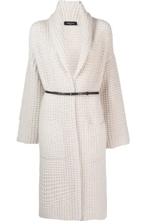 Fabiana Filippi Waffle-knit belted cardi-coat