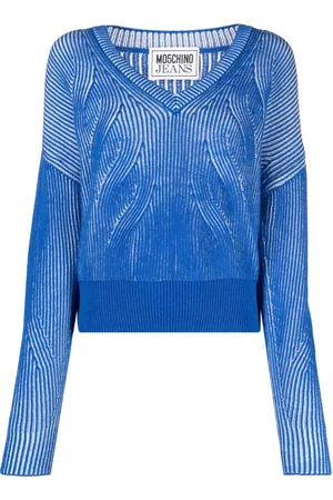 Moschino Two-tone V-neck jumper