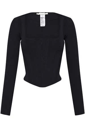 DION LEE Long-sleeve corset top