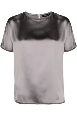 Fabiana Filippi Crystal-embellished satin T-shirt