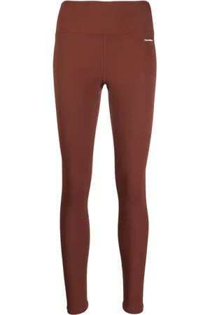 Sporty & Rich Logo-patch ribbed leggings