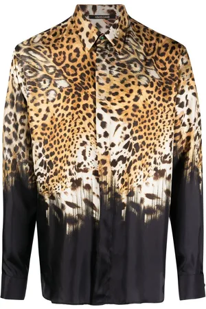 Roberto Cavalli Leopard-print long-sleeved shirt