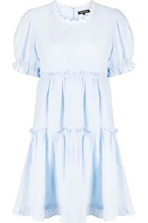 tout a coup Tiered short-sleeved flared dress