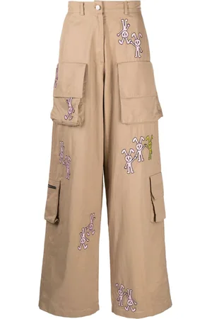 Natasha Zinko Logo-print cotton cargo pants