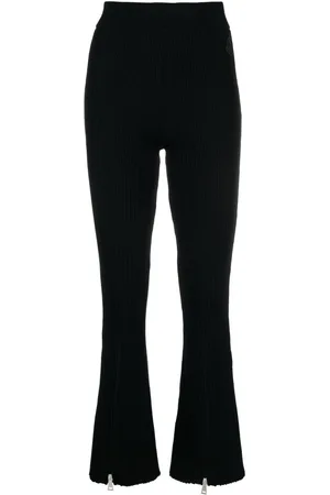 Moncler Ribbed-knit flared trousers