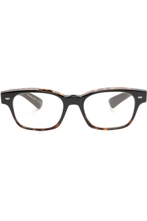 Oliver Peoples Tortoiseshell-effect rectangle-frame glasses